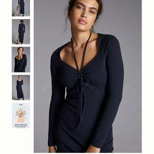 NWT Anthropologie Tie-Front Midi Dress, Size Small